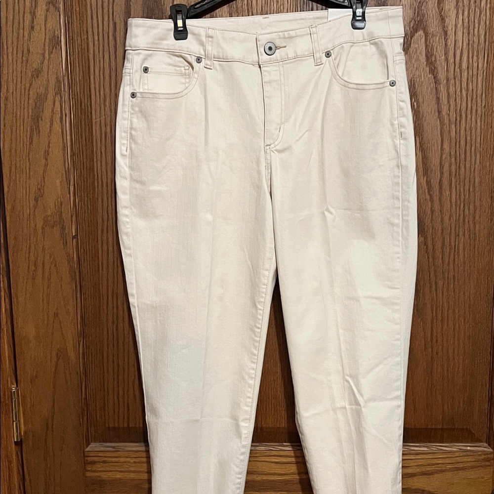 Christopher & Banks Cream Crop Jeans